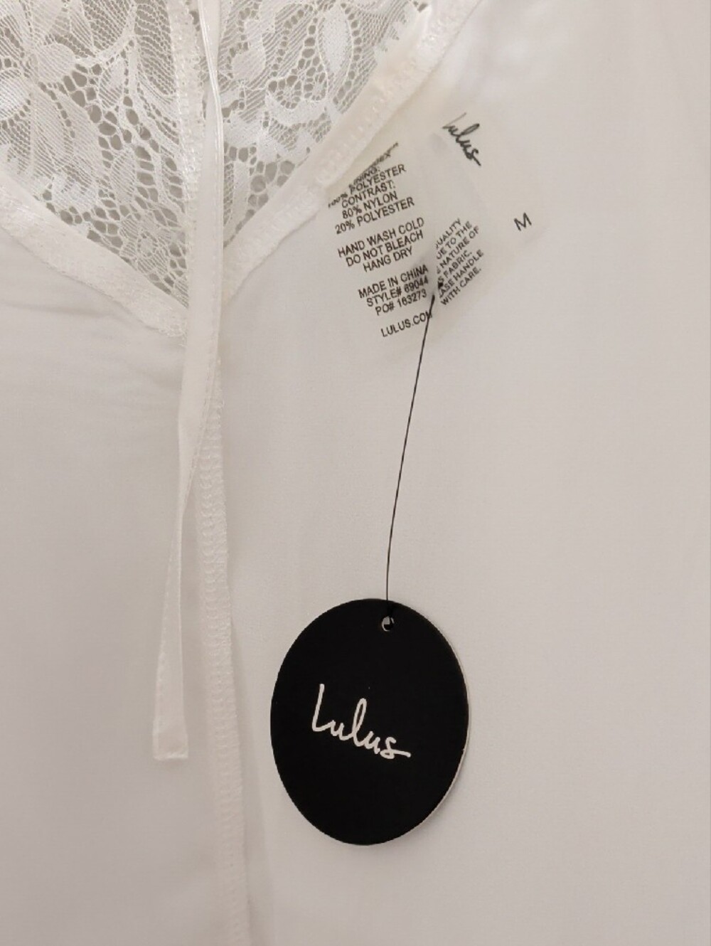 Lulu's Kiss Me Goodnight white lace satin mini low back lingerie slip dress - Picture 9 of 11
